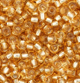 11/0 Preciosa Seed Beads Silver Lined Light Gold #34977
